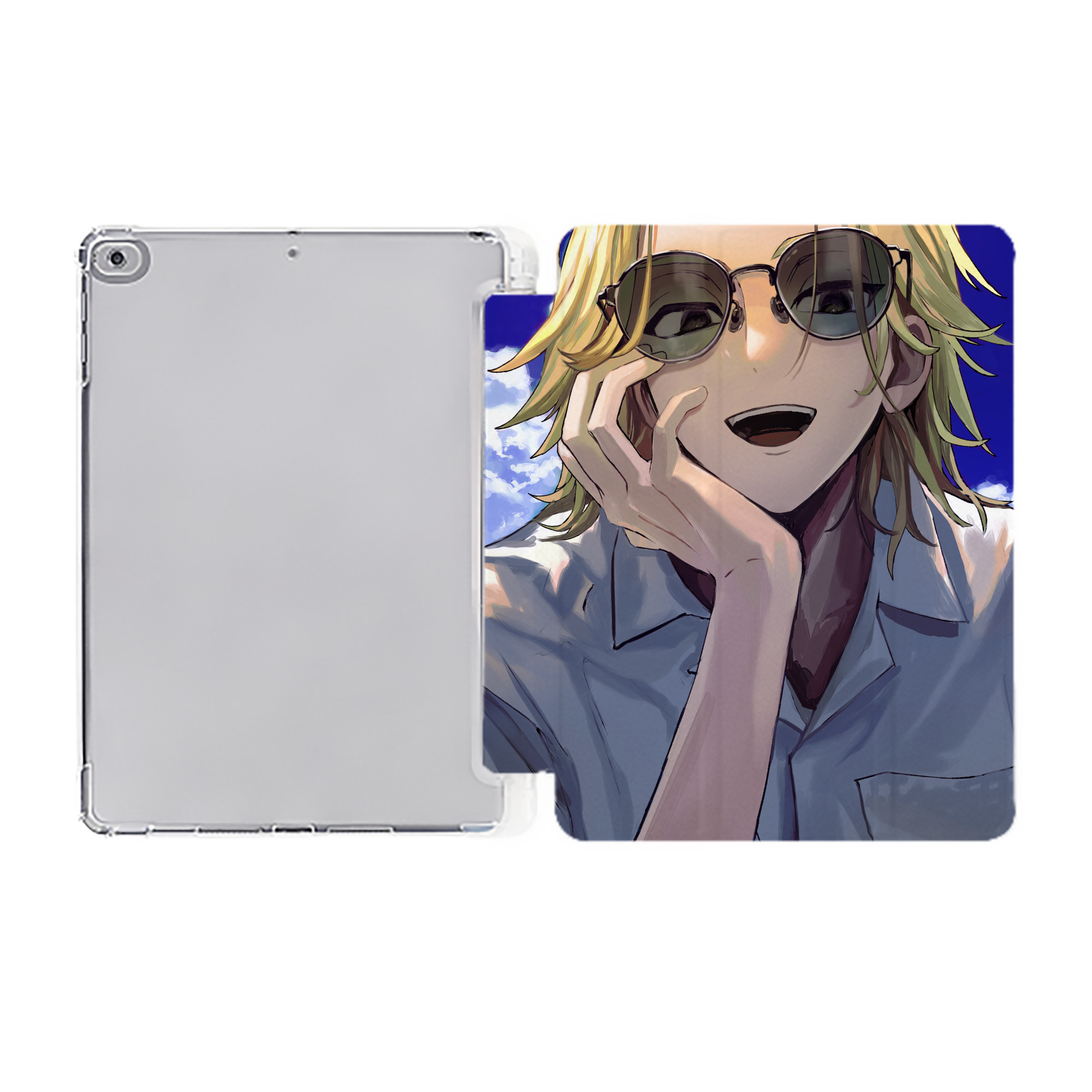（画像用） 東京リベンジャーズ Tokyo Revengers IPad ケース ペン収納付き 三つ折りスタンド PUレザー×シリコン 対応機種9.5/10.5/10.9インチ